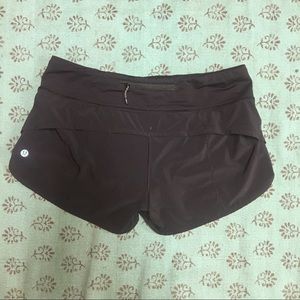 Black lululemon running shorts